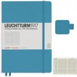 Leuchtturm1917 Nordic Blue Medium Notebook & Pen Loop Bundle | Squared